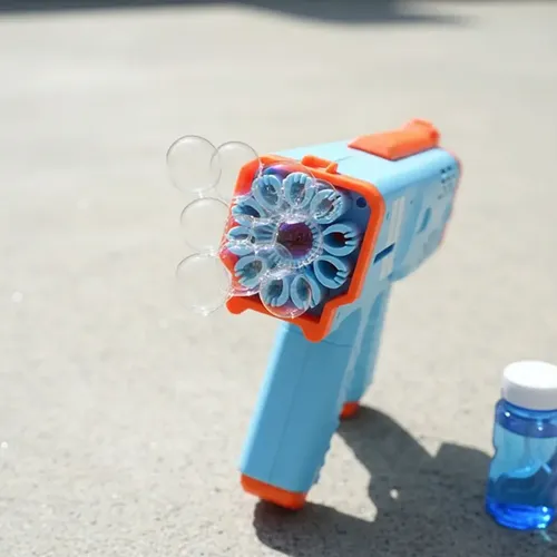 Burbujero Pistola Automatico Luces Liquido Infantil Maquina - Imagen 7