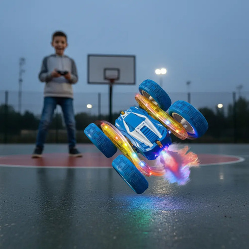 Auto Stunt A Control Remoto 360 Spray Luces Niños Sonido Luz - Imagen 13