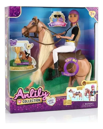 Muñeca Anlily Con Caballo
