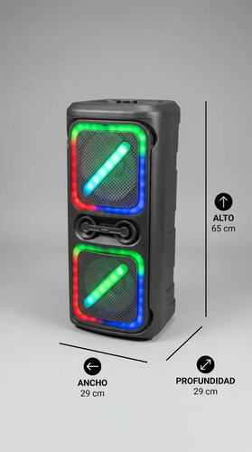 Parlante Doble 8,5 Pulgadas Bluetooth 24w Aitech C/micrófono Negro - Imagen 4