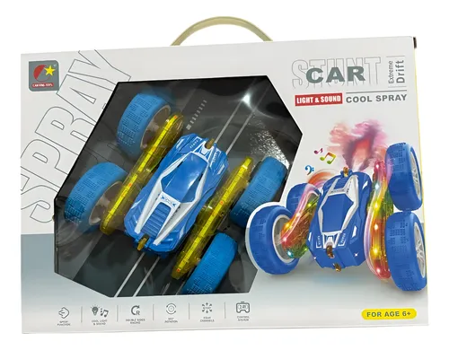 Auto Stunt A Control Remoto 360 Spray Luces Niños Sonido Luz - Imagen 9
