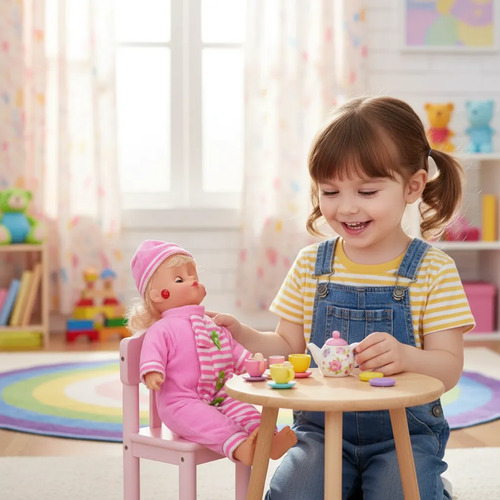 Muñeca Bebota Con Cabeza De Plastico Doble Con Luz X2 Un - Imagen 5