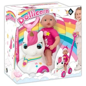 Muñeca Bebote Con Andador De Unicornio