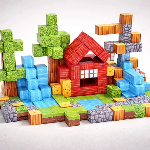 Cubo Magnetico 100 Piezas Minecraft - Imagen 4