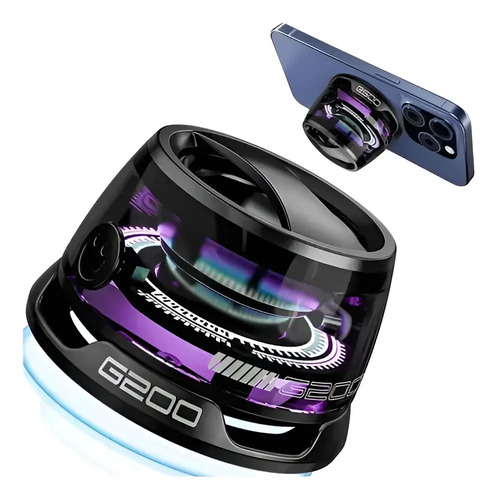 Parlante Bluetooth Magnético Ibek G300 Luces Rgb Negro