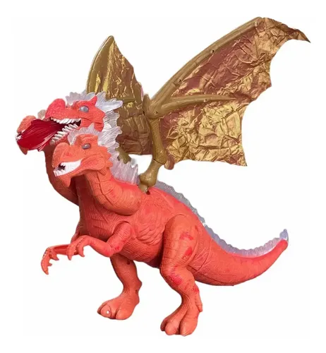 Dinosaurio Dragon 3 Cabezas Rex Sonido Luz Pila Camina Ruge - Imagen 10