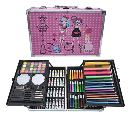 Mega Set De Arte Valija Metalico. 145 Piezas Chicos Nuevos - Imagen 39