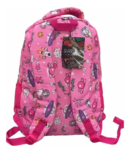 Mochila Escolar Infantil Estampada 18 Espalda Mirai Moon Rosa - Imagen 2