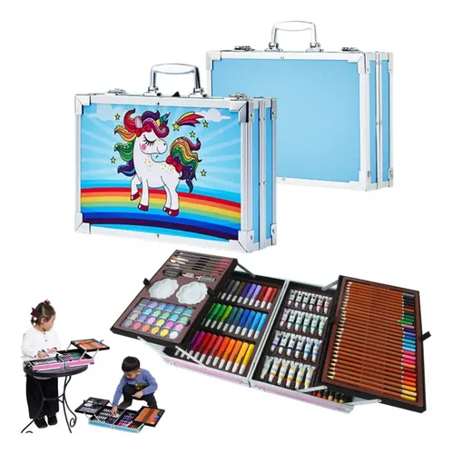 Mega Set De Arte Valija Metalico. 145 Piezas Chicos Nuevos - Imagen 2