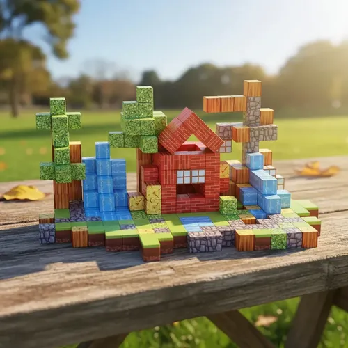 Cubo Magnetico 100 Piezas Minecraft - Imagen 3