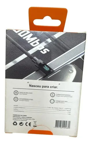 Cable Usb Indicador Led Carga Mallado Ezra Tipo C A Lightning Negro - Imagen 6