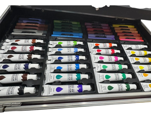 Mega Set De Arte Valija Metalico. 145 Piezas Chicos Nuevos - Imagen 14