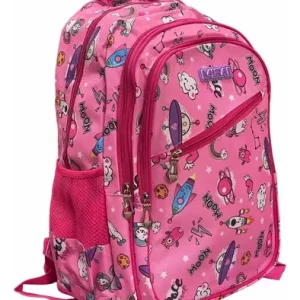 Mochila Escolar Infantil Estampada 18 Espalda Mirai Moon Rosa