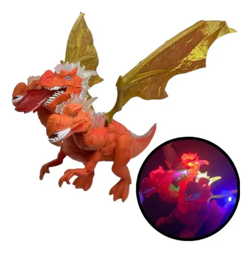 Dinosaurio Dragon 3 Cabezas Rex Sonido Luz Pila Camina Ruge - Imagen 15