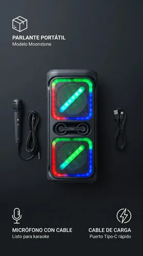 Parlante Doble 8,5 Pulgadas Bluetooth 24w Aitech C/micrófono Negro - Imagen 11