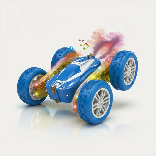Auto Stunt A Control Remoto 360 Spray Luces Niños Sonido Luz - Imagen 17