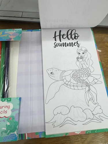 Set De Arte Kit Infantil Cuaderno Fibras Pintar Dibujo - Imagen 3