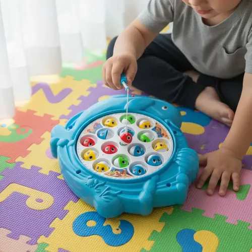 Juego De Pesca Giratorio Musical Delfin Celeste Dym - Imagen 10