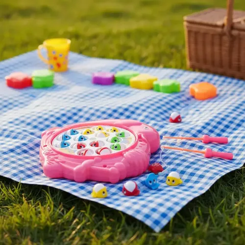 Juego De Pesca Giratorio Musical Delfin Rosa Dym - Imagen 2