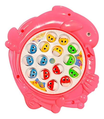 Juego De Pesca Giratorio Musical Delfin Rosa Dym