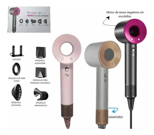 Secador De Pelo Premium Ultra Ionico Frio Calor Time S113136 - Rosa claro