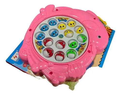Juego De Pesca Giratorio Musical Delfin Rosa Dym - Imagen 5