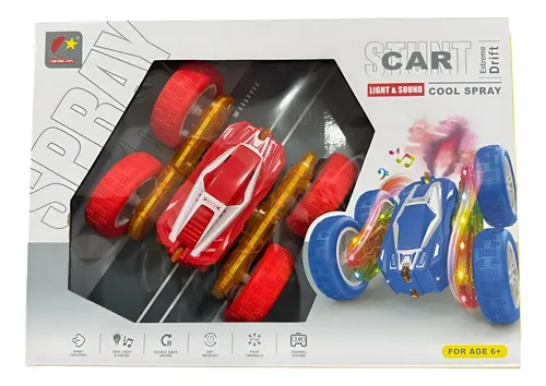 Auto Stunt A Control Remoto 360 Spray Luces Niños Sonido Luz